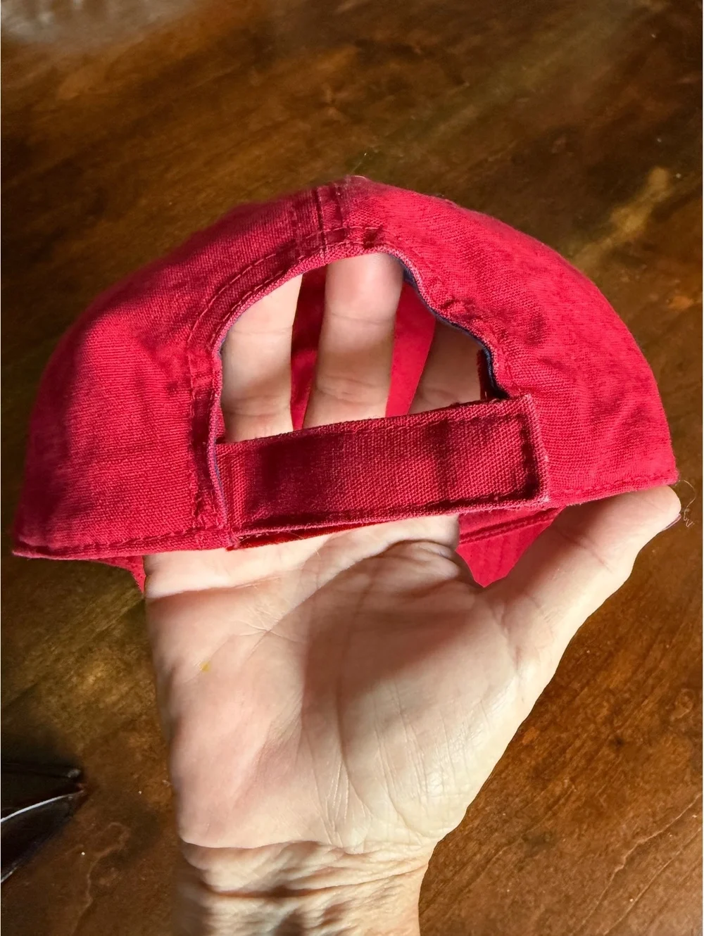 Nautica Red Adjustable Baseball Cap with Logo Embroidery